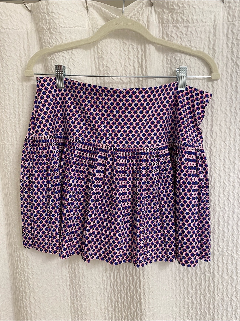Lucky in Love Purple and Pink Geometric Tiered Mini Skirt